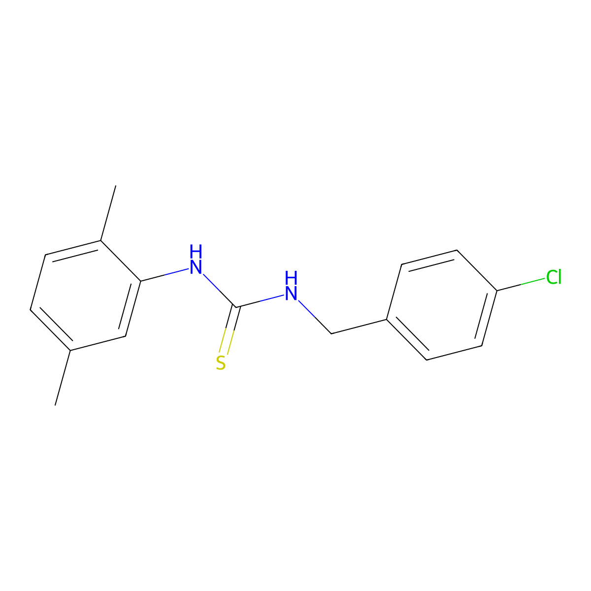 1-(4-Chlorobenzyl)-3-(2,5-dimethylphenyl)thiourea molecular structure, CAS 433256-07-6