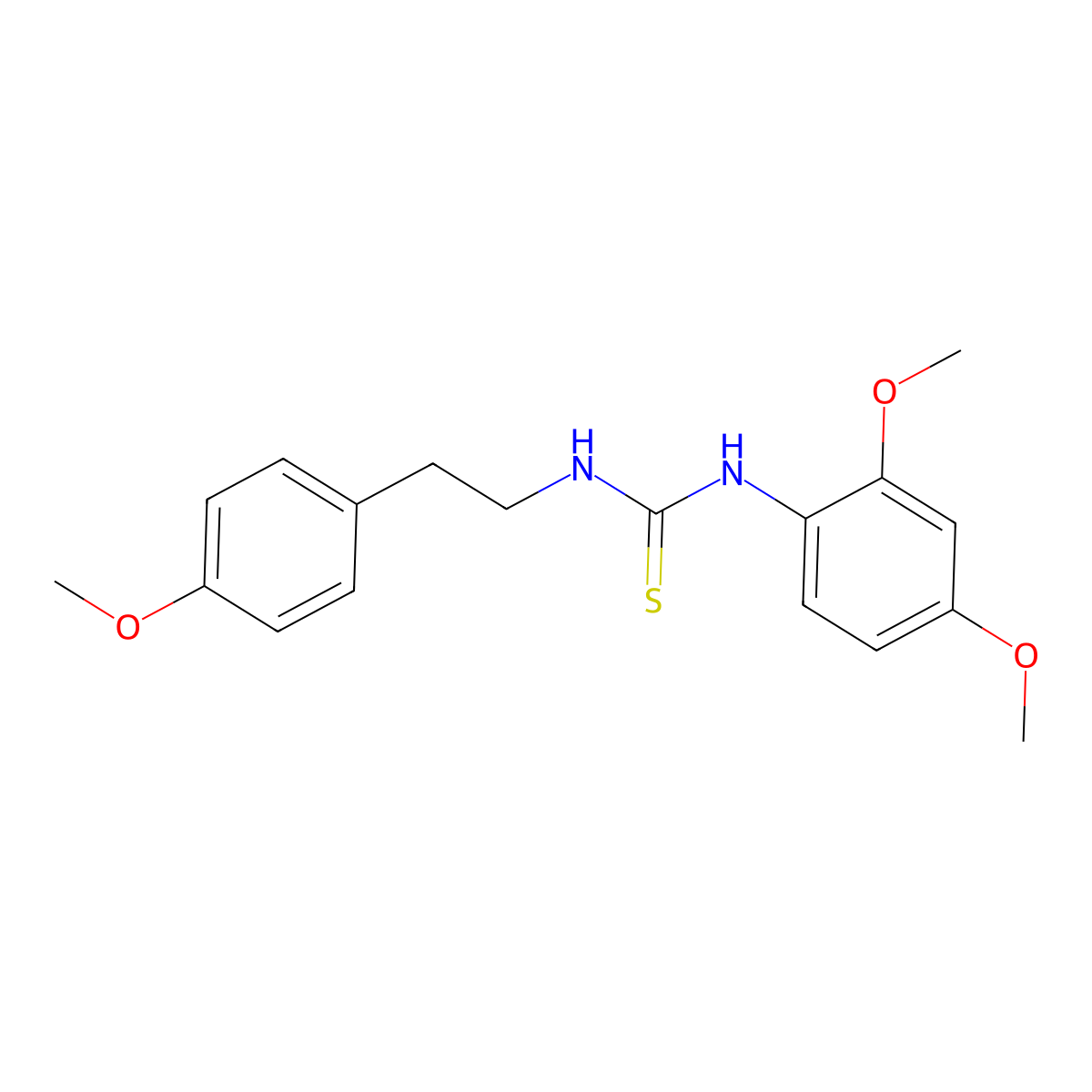 1-(2,4-Dimethoxyphenyl)-3-[2-(4-methoxyphenyl)ethyl]thiourea molecular structure, CAS 433256-11-2