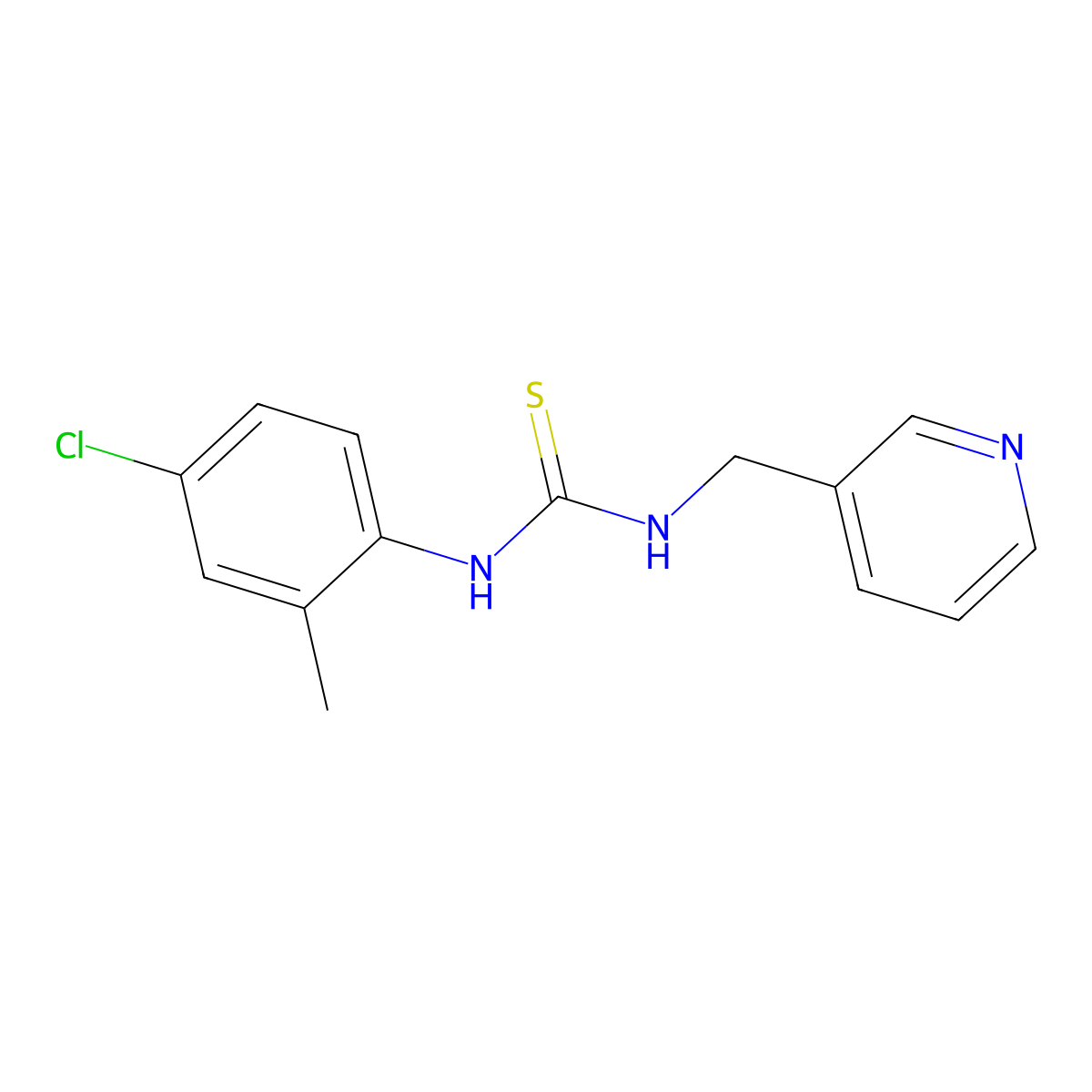 1-(4-Chloro-2-methylphenyl)-3-(pyridin-3-ylmethyl)thiourea molecular structure, CAS 433256-12-3