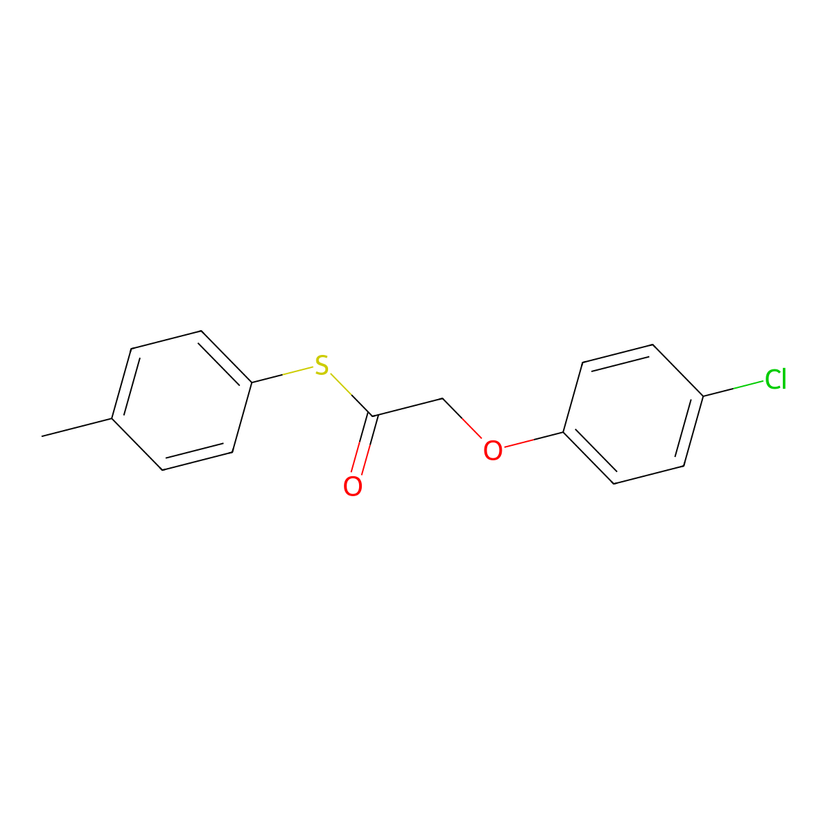 S-(4-methylphenyl) (4-chlorophenoxy)ethanethioate molecular structure, CAS 433256-24-7