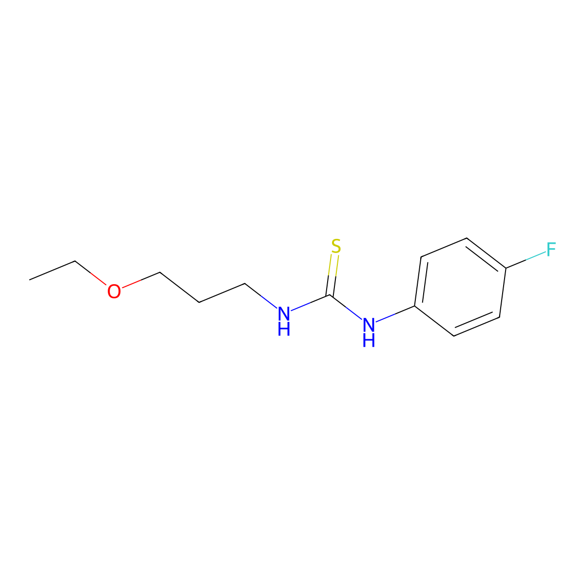 1-(3-Ethoxypropyl)-3-(4-fluorophenyl)thiourea molecular structure, CAS 433256-52-1