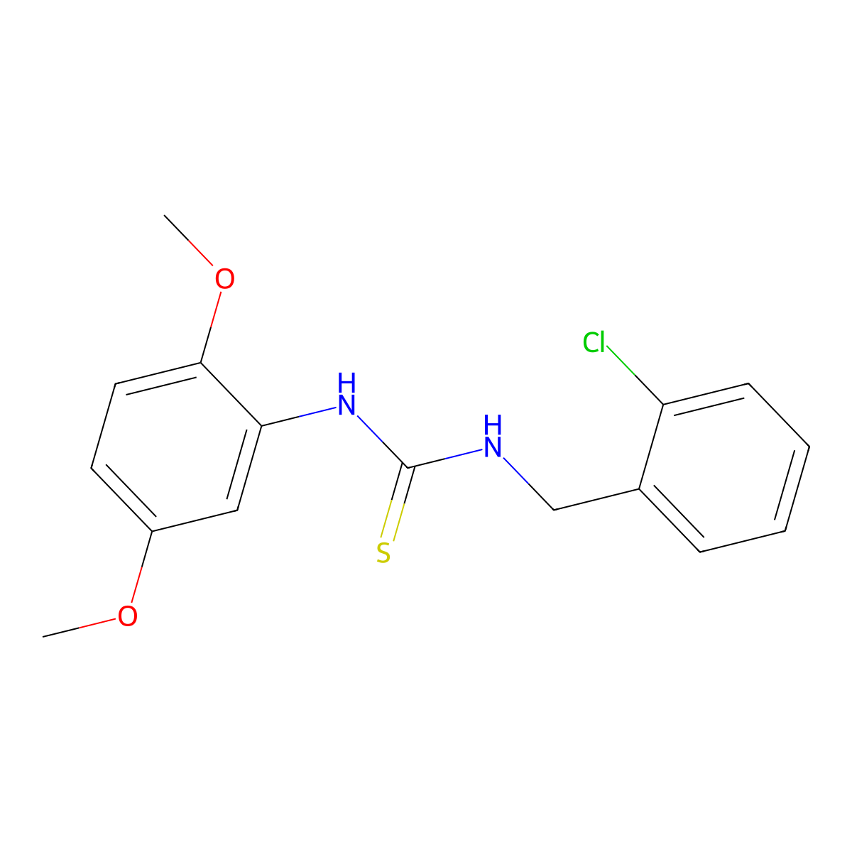1-[(2-Chlorophenyl)methyl]-3-(2,5-dimethoxyphenyl)thiourea molecular structure, CAS 433256-72-5