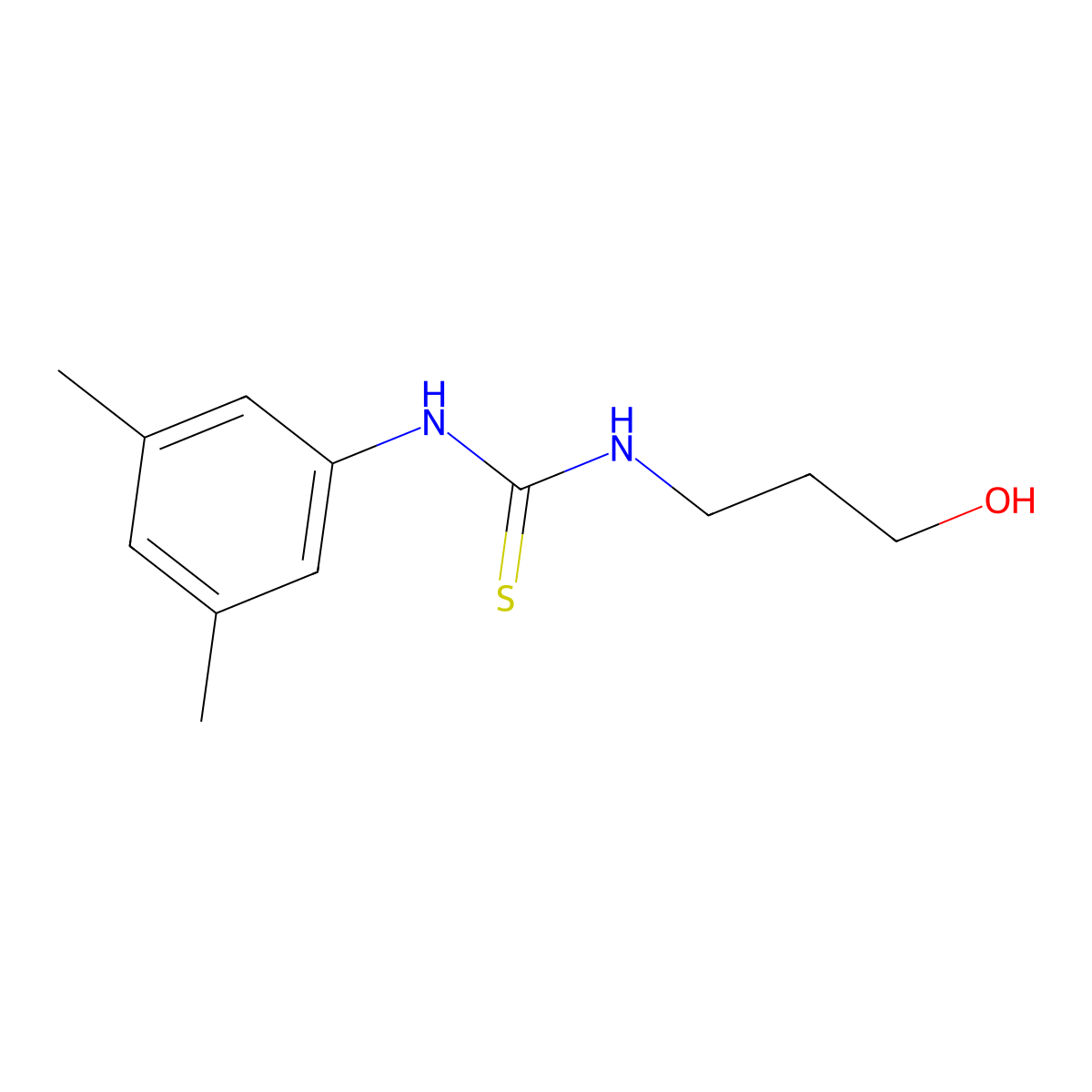 1-(3,5-Dimethylphenyl)-3-(3-hydroxypropyl)thiourea molecular structure, CAS 433256-78-1