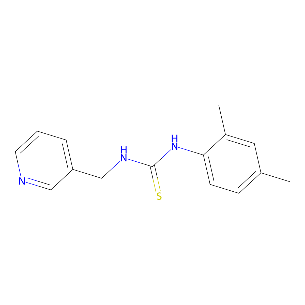1-(2,4-Dimethylphenyl)-3-(pyridin-3-ylmethyl)thiourea molecular structure, CAS 433256-81-6