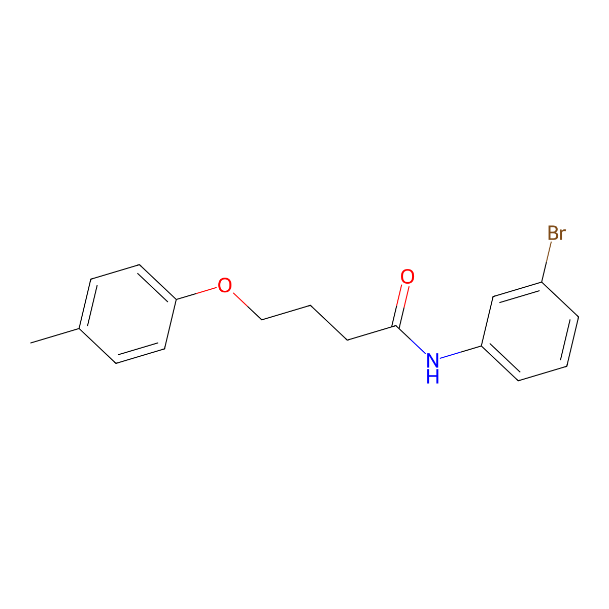 N-(3-bromophenyl)-4-(4-methylphenoxy)butanamide molecular structure, CAS 433256-91-8