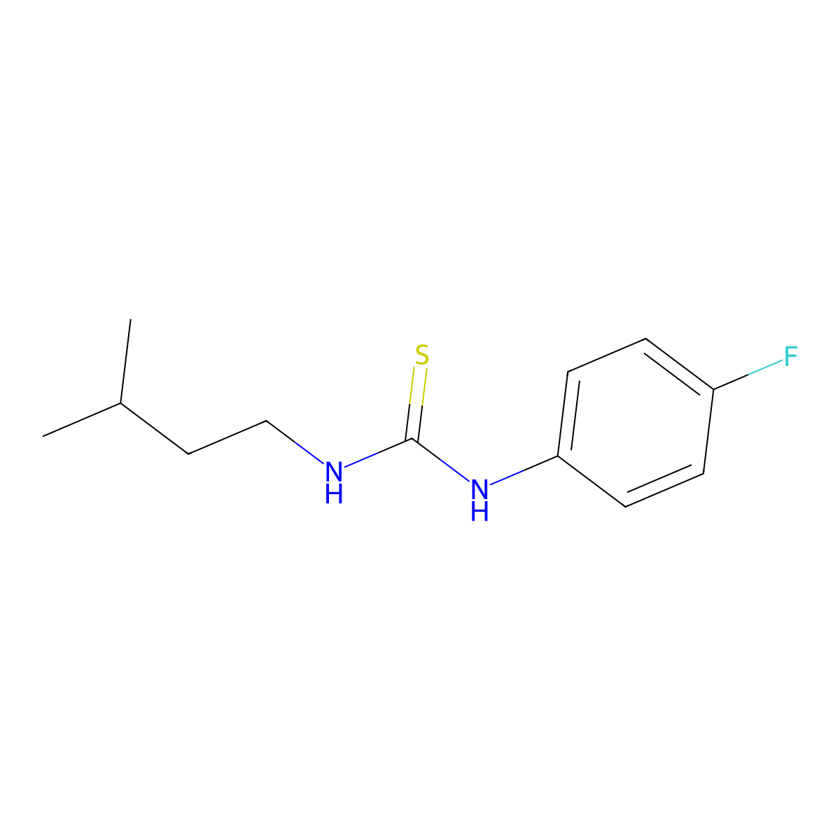 1-(4-Fluorophenyl)-3-(3-methylbutyl)thiourea molecular structure, CAS 433257-03-5
