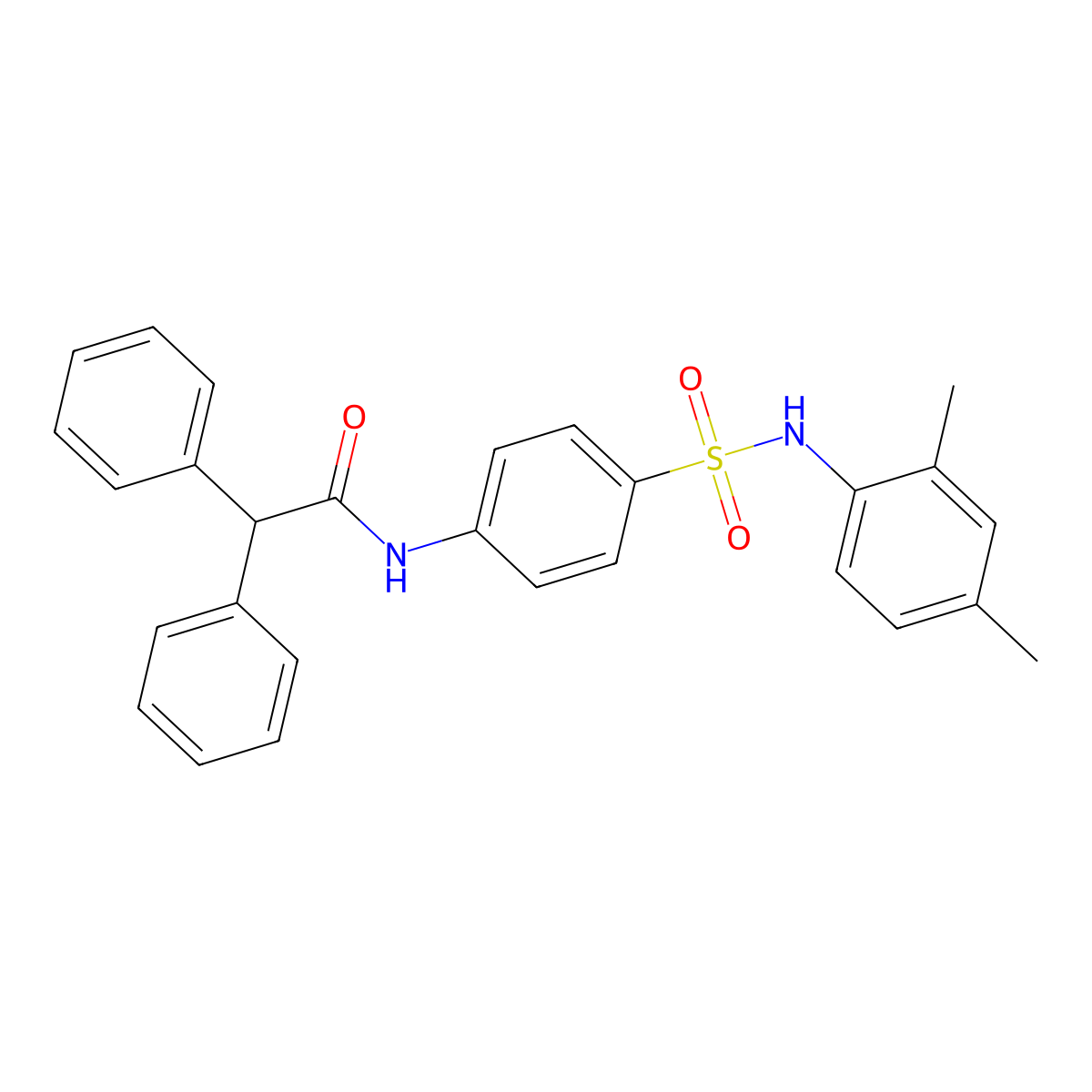N-[4-[(2,4-dimethylphenyl)sulfamoyl]phenyl]-2,2-diphenylacetamide molecular structure, CAS 433257-88-6