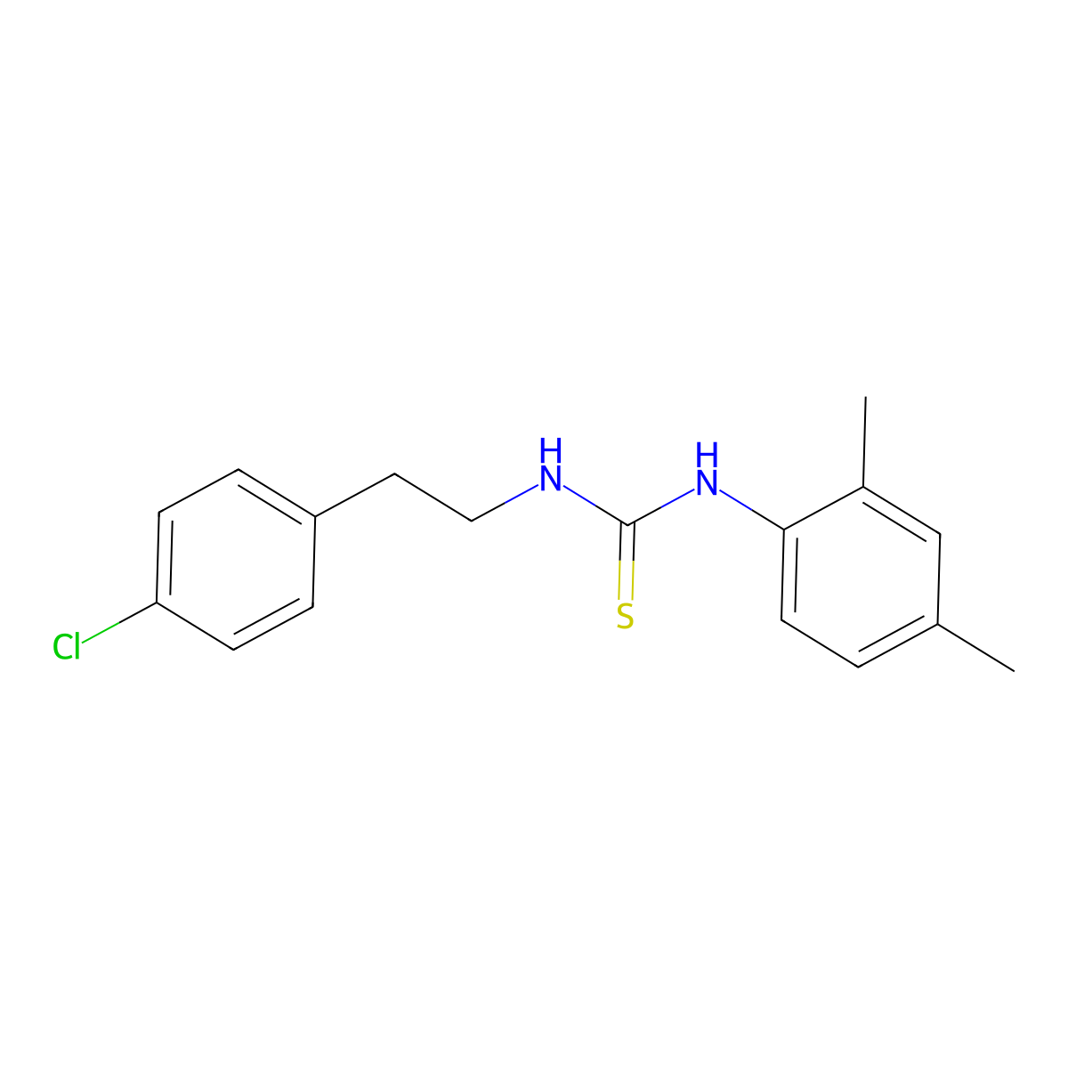 1-[2-(4-Chlorophenyl)ethyl]-3-(2,4-dimethylphenyl)thiourea molecular structure, CAS 433257-89-7