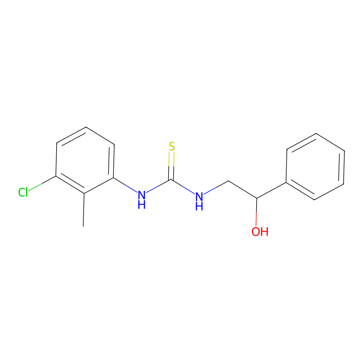 1-(3-Chloro-2-methylphenyl)-3-(2-hydroxy-2-phenylethyl)thiourea molecular structure, CAS 433258-17-4