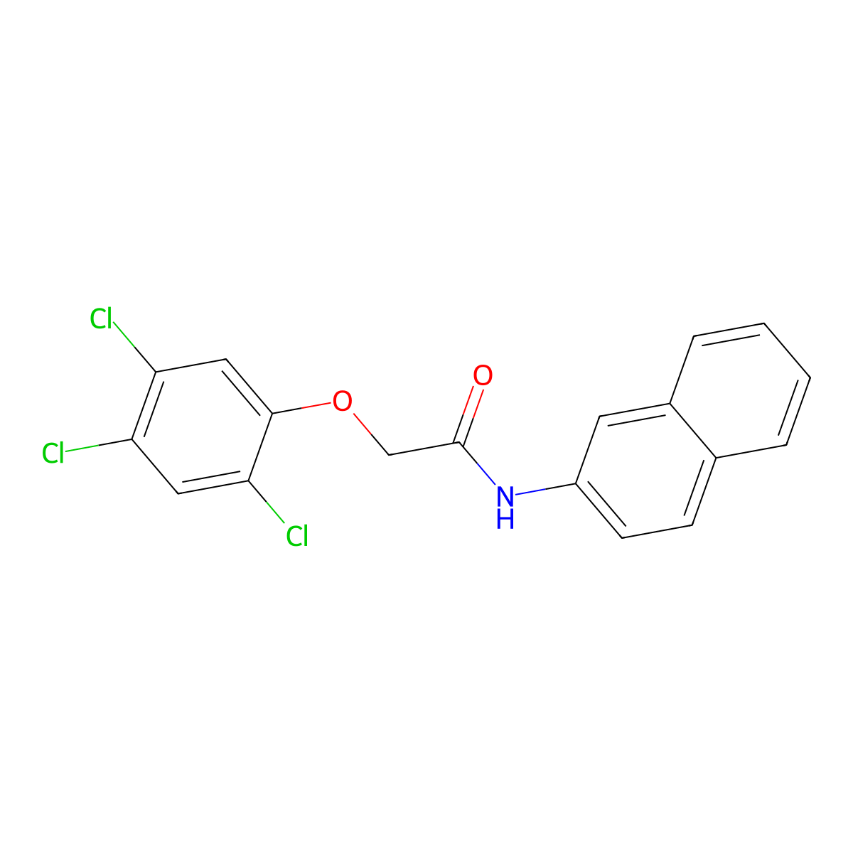 N-naphthalen-2-yl-2-(2,4,5-trichlorophenoxy)acetamide molecular structure, CAS 433258-22-1