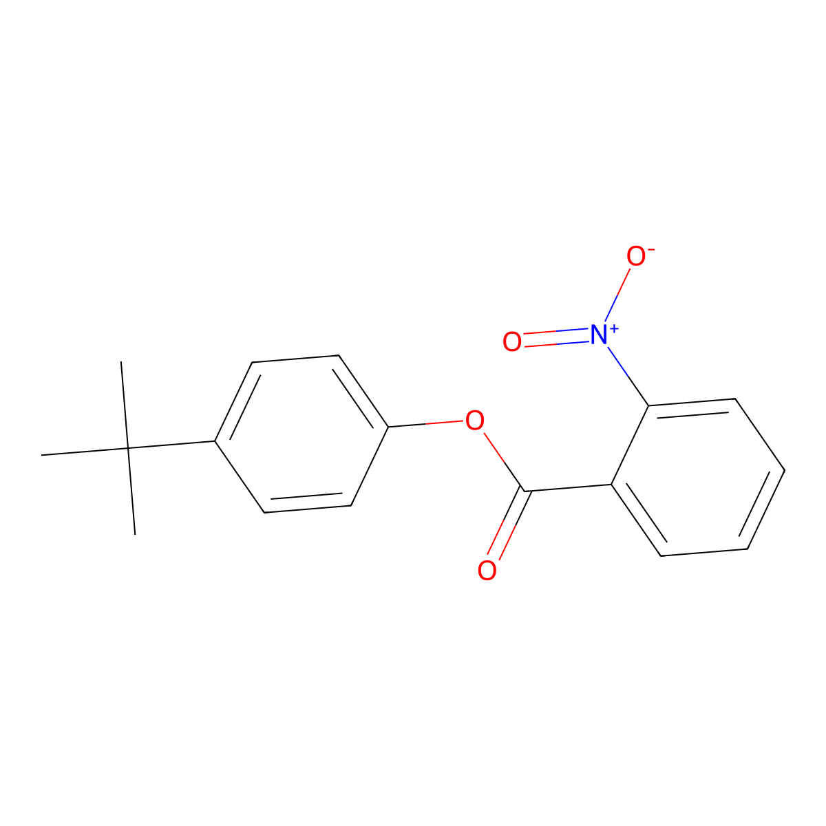 4-Tert-butylphenyl 2-nitrobenzoate molecular structure, CAS 433258-67-4