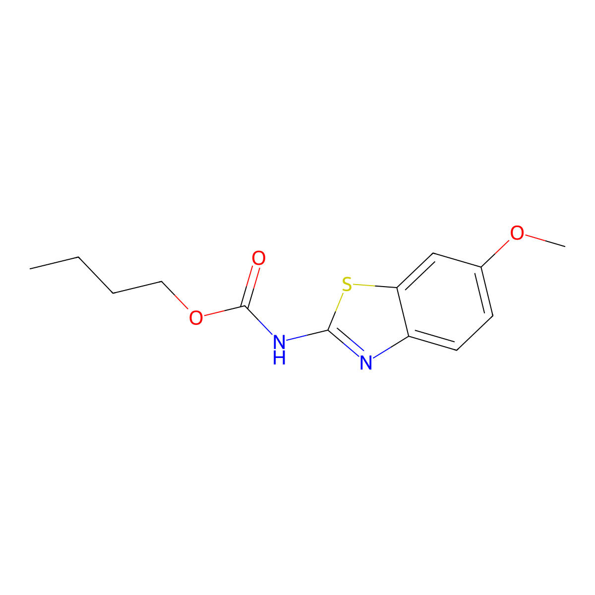 butyl N-(6-methoxy-1,3-benzothiazol-2-yl)carbamate molecular structure, CAS 433258-98-1