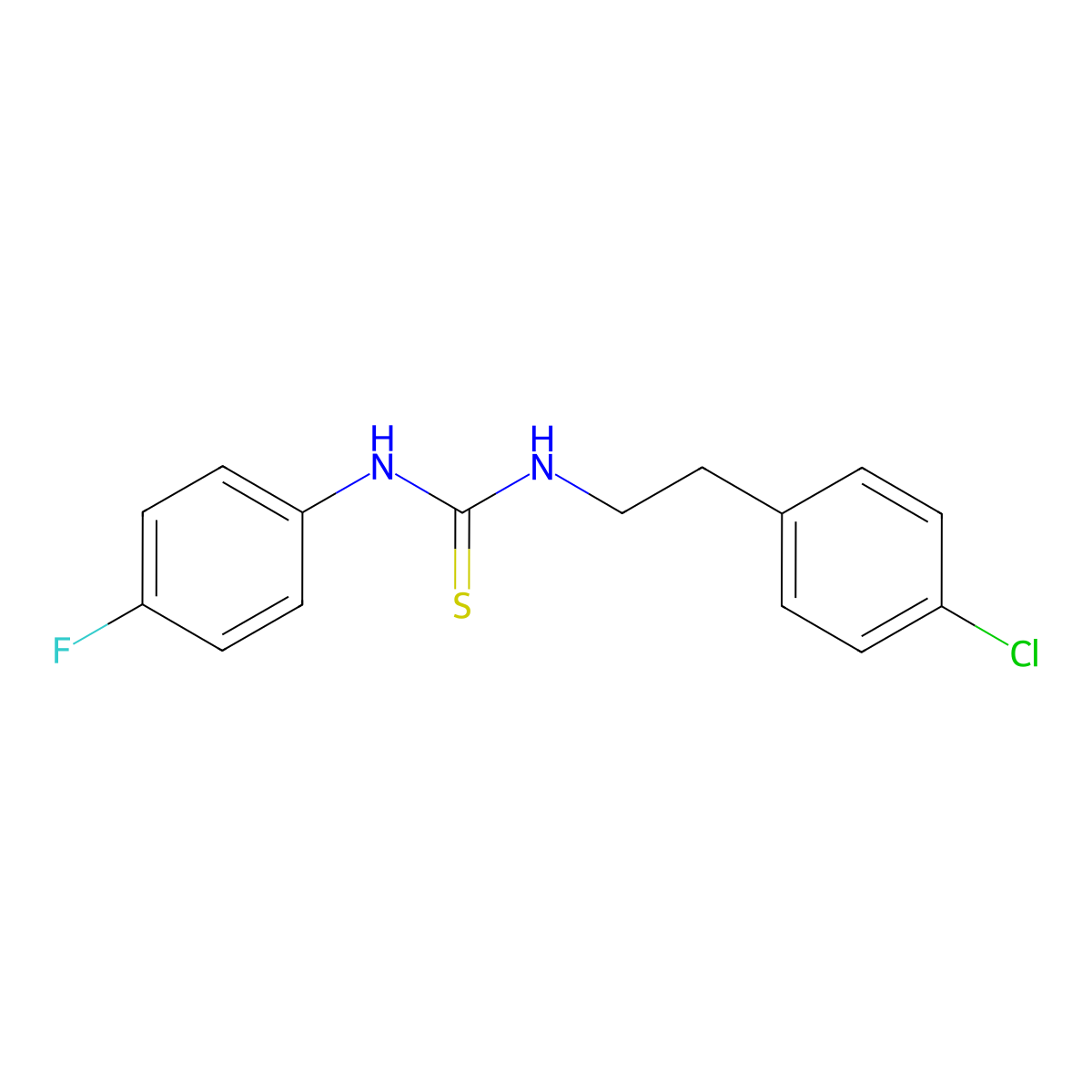 1-[2-(4-Chlorophenyl)ethyl]-3-(4-fluorophenyl)thiourea molecular structure, CAS 433259-20-2