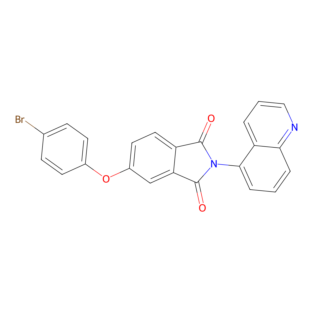 5-(4-Bromophenoxy)-2-quinolin-5-ylisoindole-1,3-dione molecular structure, CAS 433259-45-1
