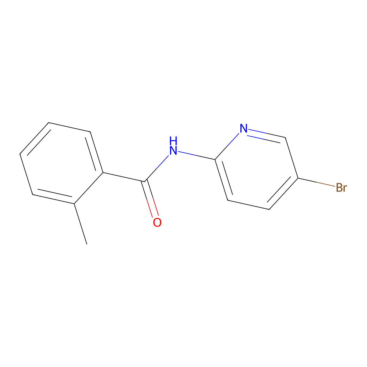N-(5-bromo-2-pyridinyl)-2-methylbenzamide molecular structure, CAS 433259-86-0