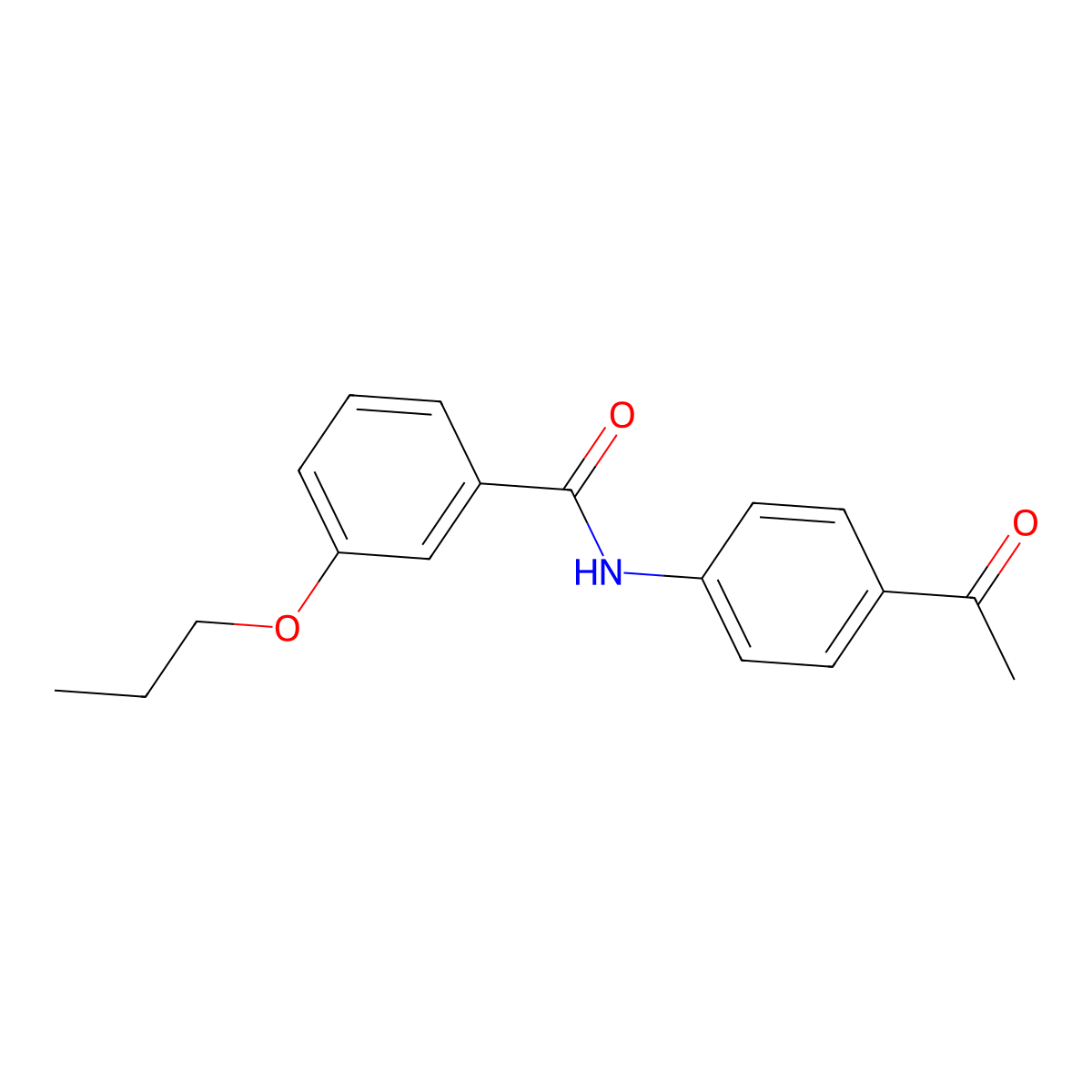 N-(4-acetylphenyl)-3-propoxybenzamide molecular structure, CAS 433259-87-1