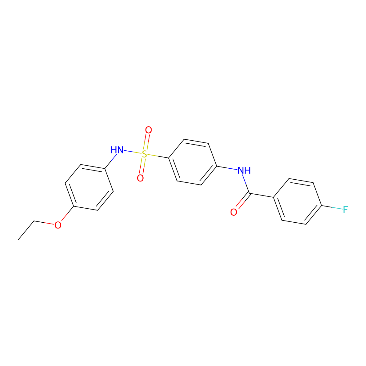 N-[4-[(4-ethoxyphenyl)sulfamoyl]phenyl]-4-fluorobenzamide molecular structure, CAS 433260-04-9