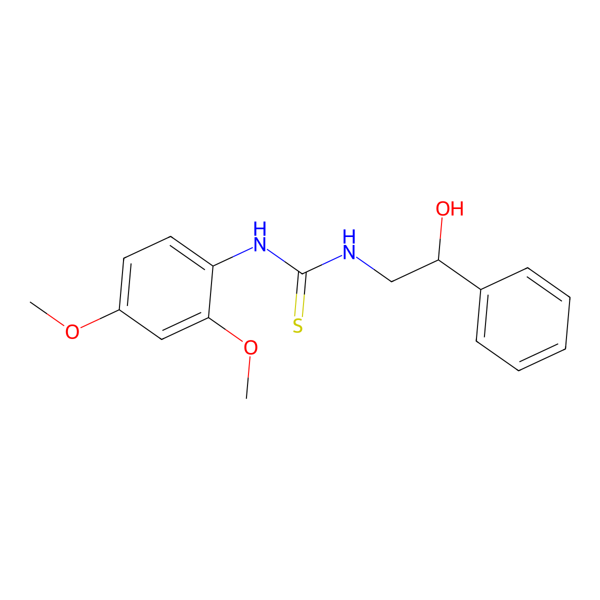 1-(2,4-Dimethoxyphenyl)-3-(2-hydroxy-2-phenylethyl)thiourea molecular structure, CAS 433260-49-2