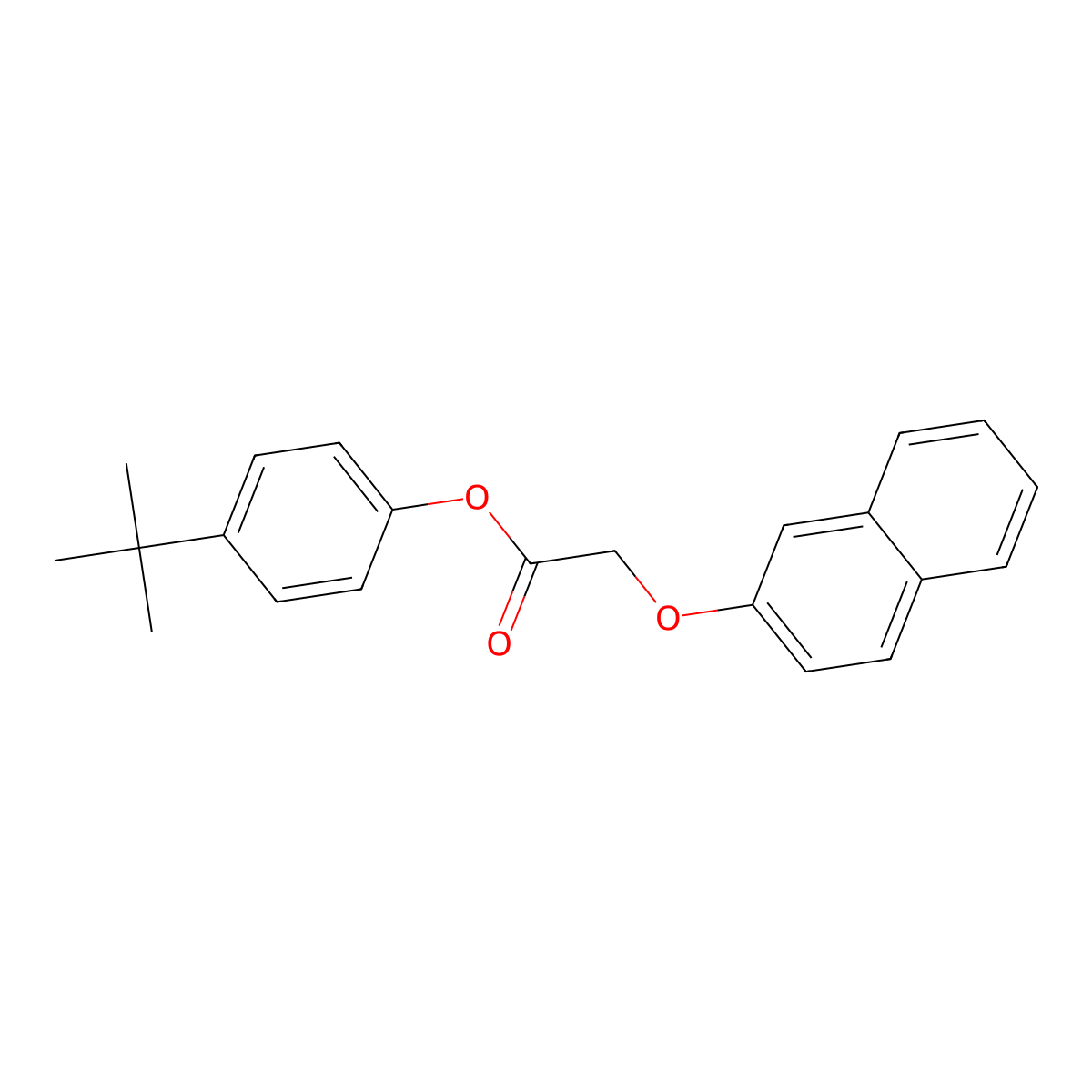 4-Tert-butylphenyl (2-naphthyloxy)acetate molecular structure, CAS 433260-69-6