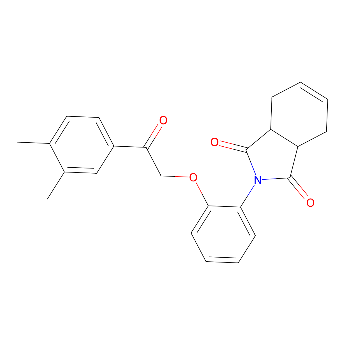 2-[2-[2-(3,4-Dimethylphenyl)-2-oxoethoxy]phenyl]-3a,4,7,7a-tetrahydroisoindole-1,3-dione molecular structure, CAS 433260-91-4