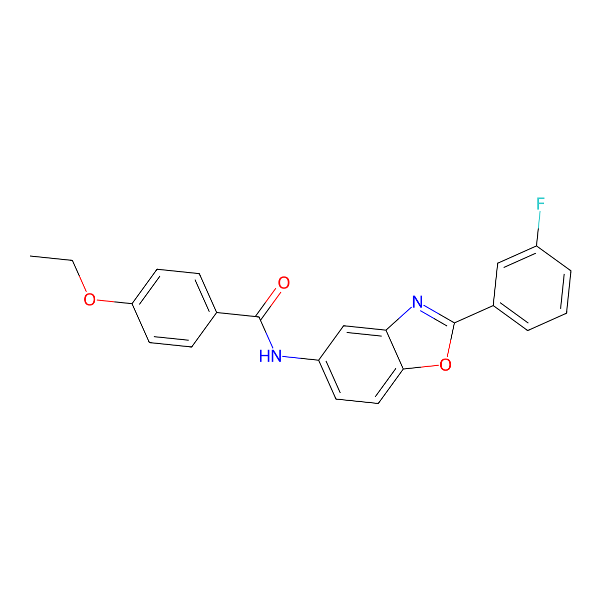 4-ethoxy-N-[2-(3-fluorophenyl)-1,3-benzoxazol-5-yl]benzamide molecular structure, CAS 433261-01-9