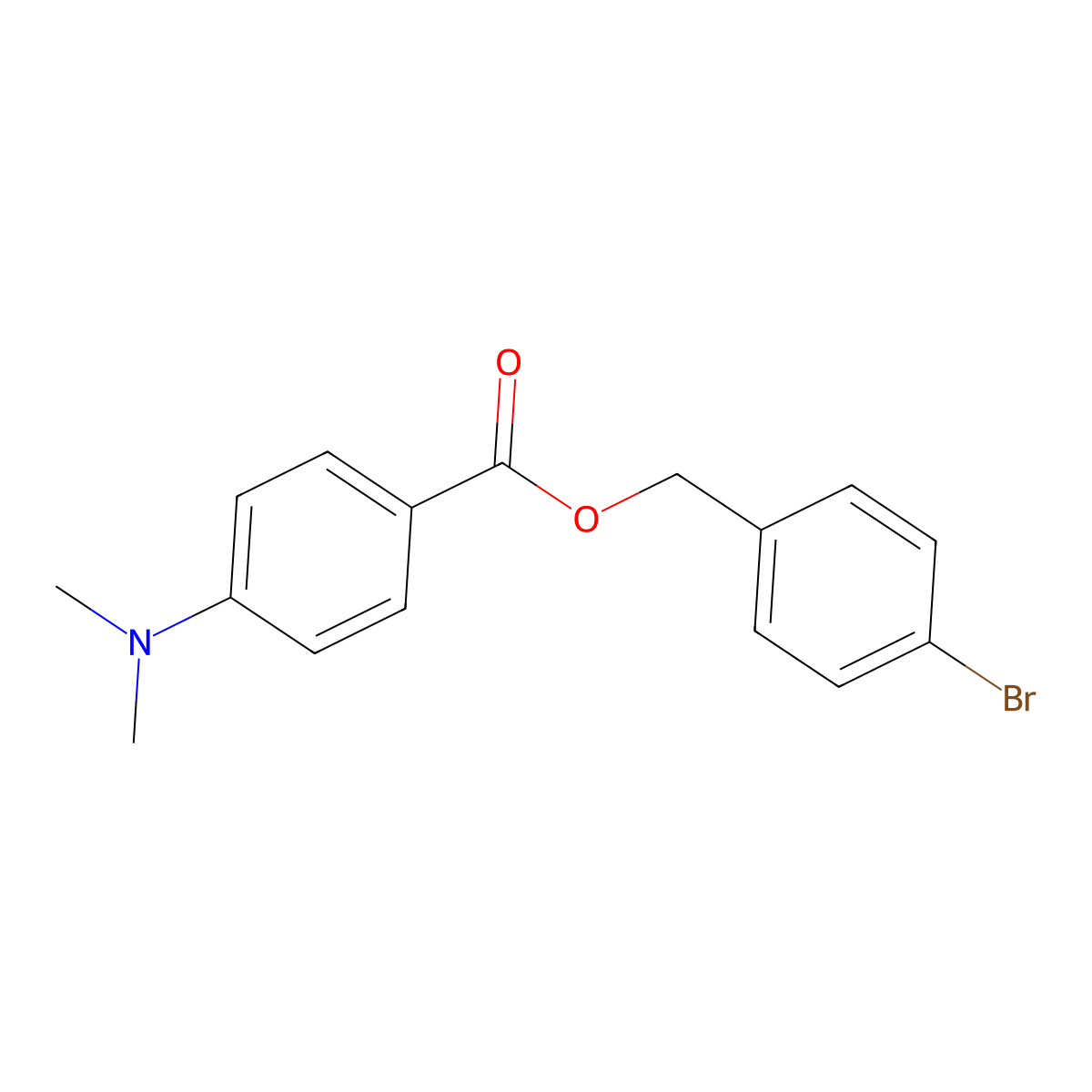 (4-Bromophenyl)methyl 4-(dimethylamino)benzoate molecular structure, CAS 433261-06-4