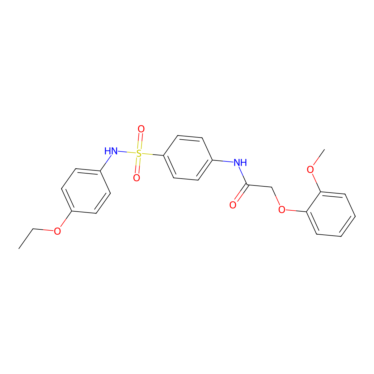 N-[4-[(4-ethoxyphenyl)sulfamoyl]phenyl]-2-(2-methoxyphenoxy)acetamide molecular structure, CAS 433261-25-7