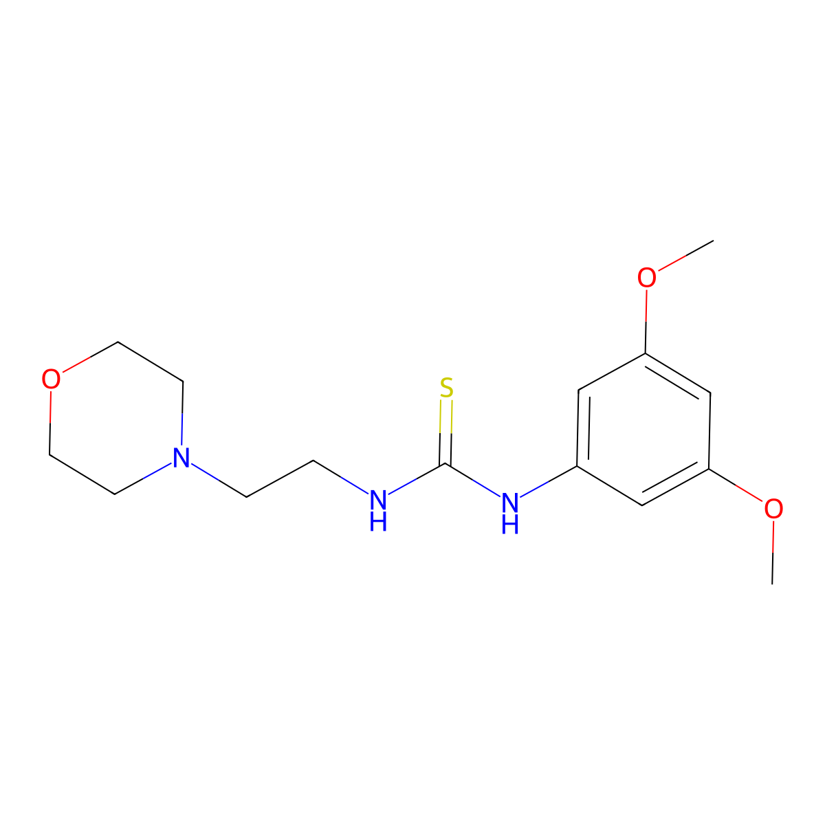 1-(3,5-Dimethoxyphenyl)-3-[2-(morpholin-4-yl)ethyl]thiourea molecular structure, CAS 433261-33-7