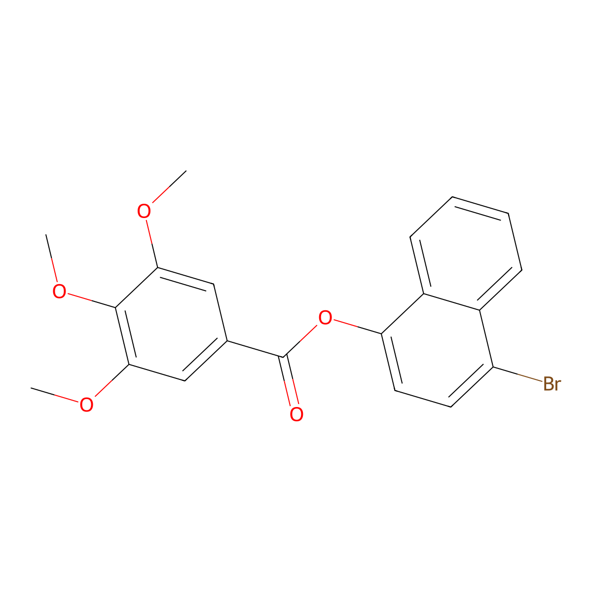 4-Bromo-1-naphthyl 3,4,5-trimethoxybenzoate molecular structure, CAS 433261-42-8