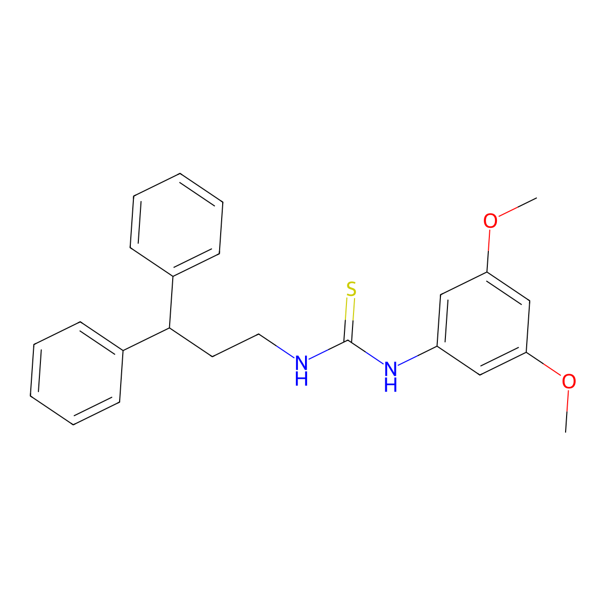 1-(3,5-Dimethoxyphenyl)-3-(3,3-diphenylpropyl)thiourea molecular structure, CAS 433261-61-1