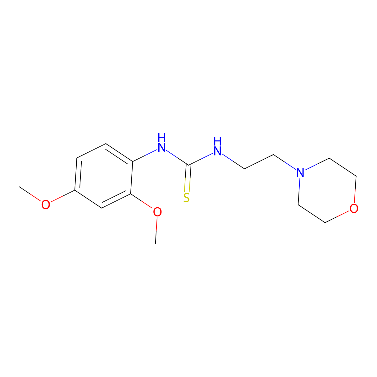 1-(2,4-Dimethoxyphenyl)-3-[2-(morpholin-4-yl)ethyl]thiourea molecular structure, CAS 433261-62-2