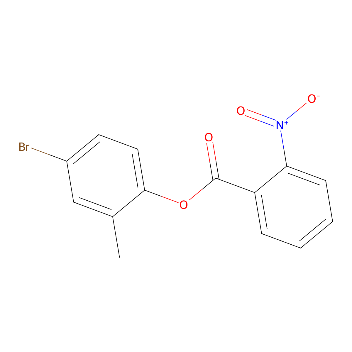 4-Bromo-2-methylphenyl 2-nitrobenzoate molecular structure, CAS 433261-65-5