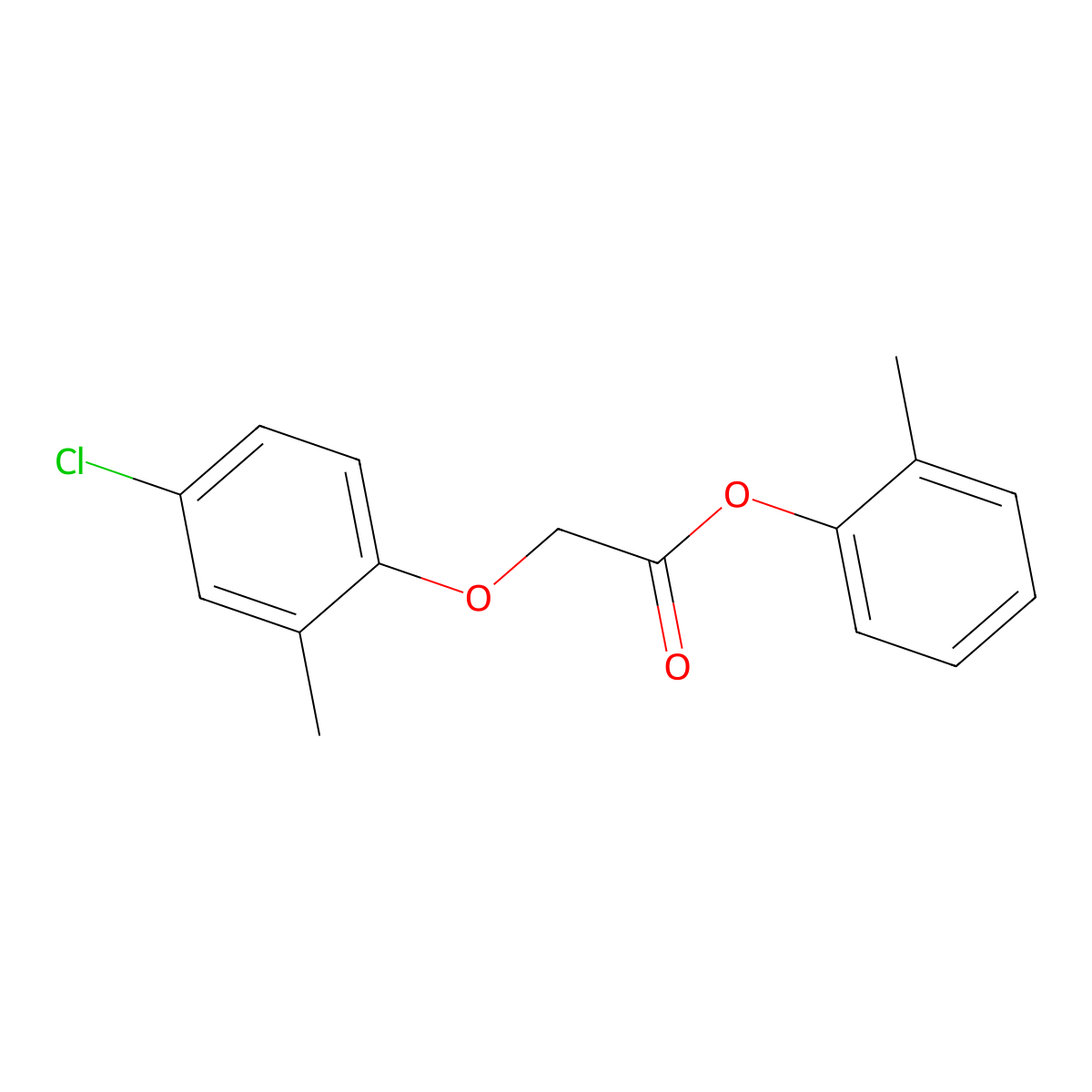 2-Methylphenyl (4-chloro-2-methylphenoxy)acetate molecular structure, CAS 433261-94-0