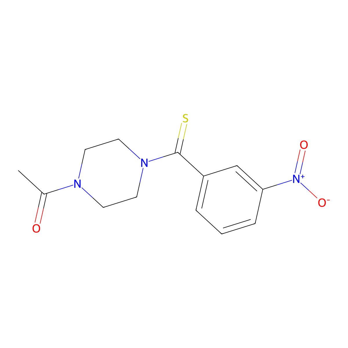 1-[4-(3-Nitrobenzenecarbothioyl)piperazin-1-yl]ethan-1-one molecular structure, CAS 433262-03-4