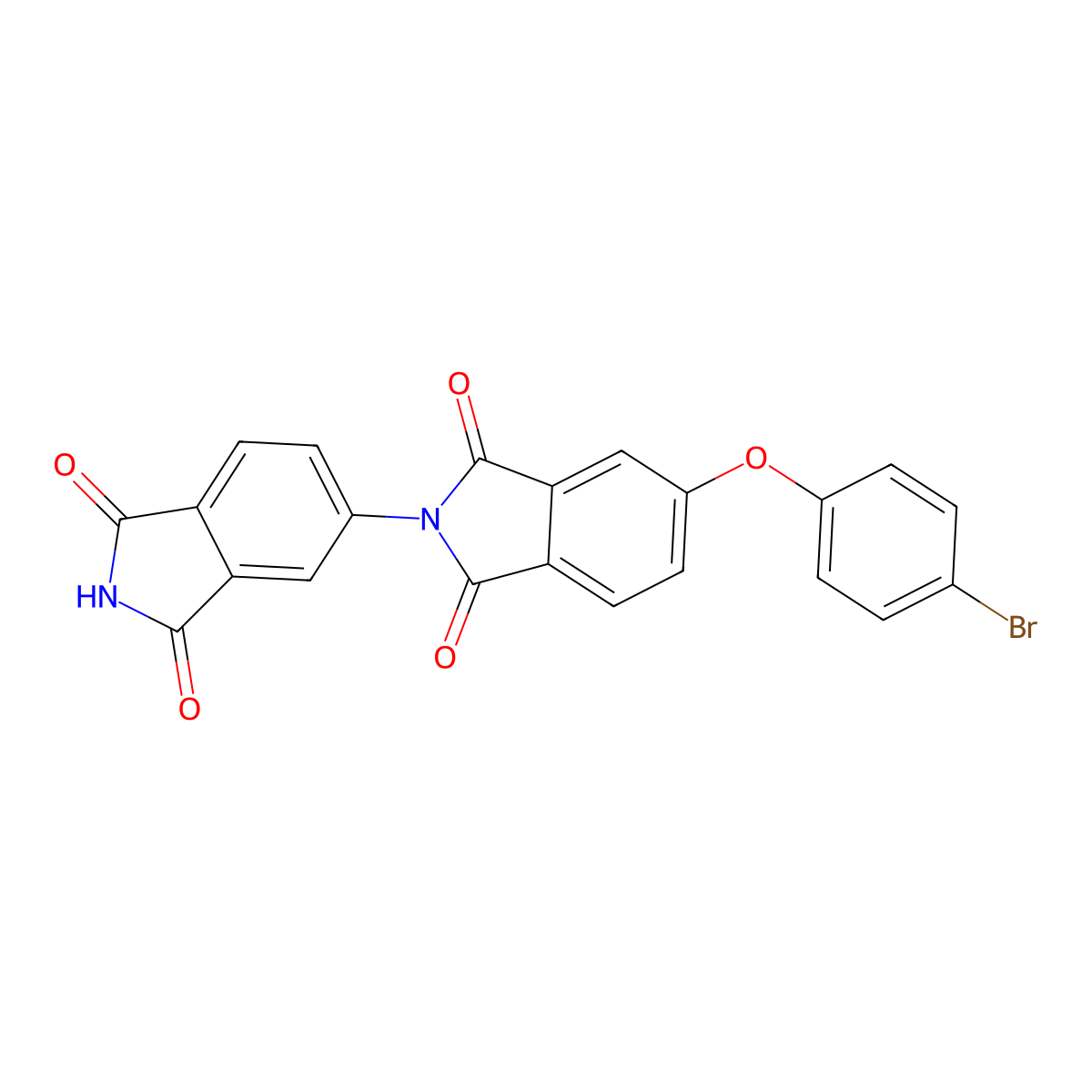 5-(4-Bromophenoxy)-2-(1,3-dioxoisoindol-5-yl)isoindole-1,3-dione molecular structure, CAS 433262-06-7