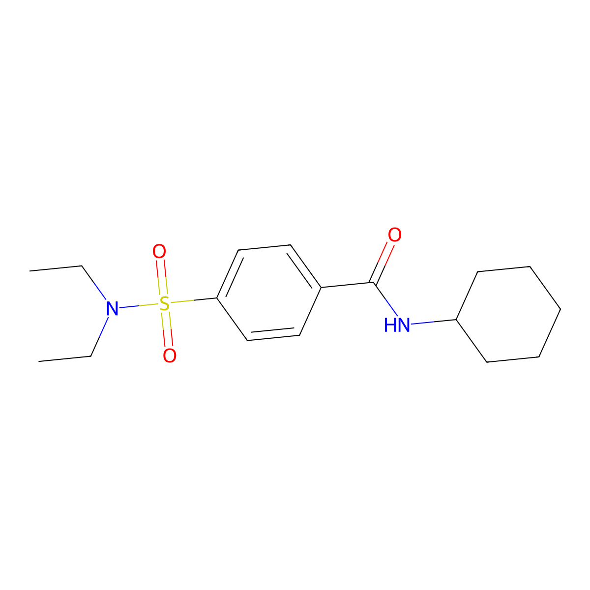 N-cyclohexyl-4-(diethylsulfamoyl)benzamide molecular structure, CAS 433262-16-9