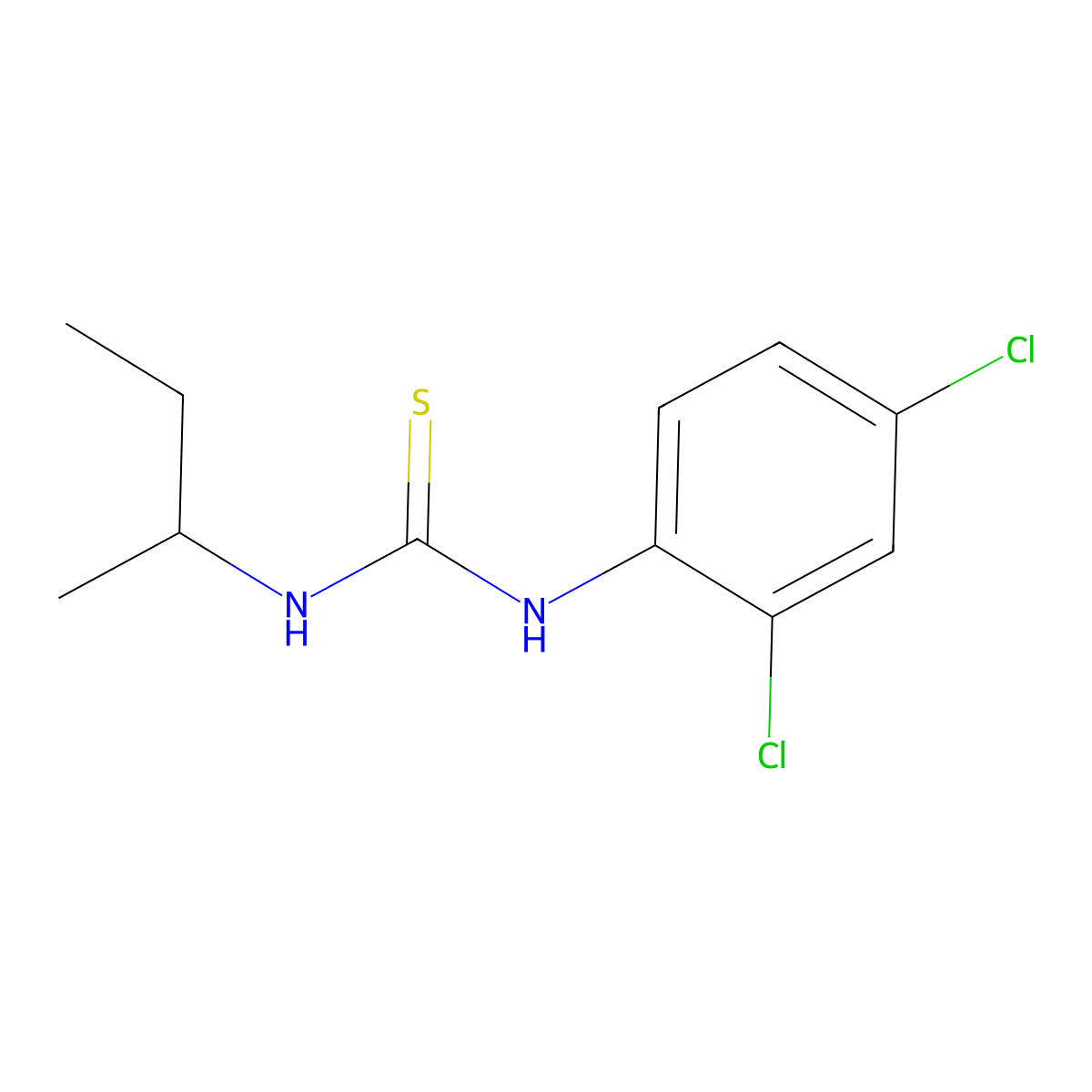 1-Butan-2-yl-3-(2,4-dichlorophenyl)thiourea molecular structure, CAS 433262-48-7