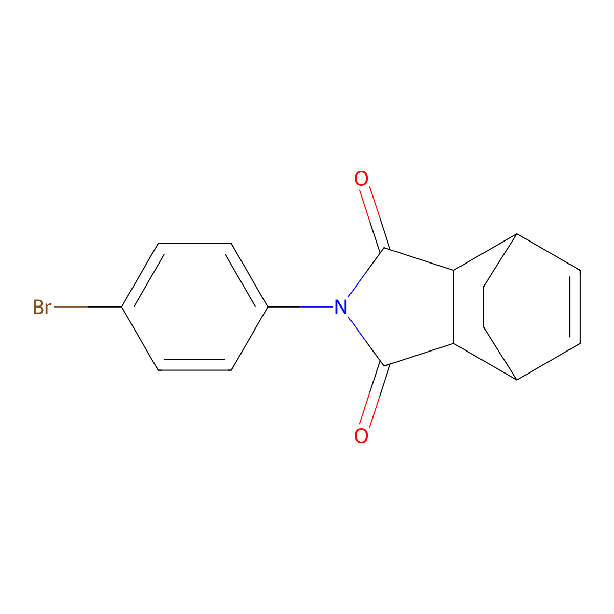 2-(4-bromophenyl)-3a,4,7,7a-tetrahydro-1H-4,7-ethanoisoindole-1,3(2H)-dione molecular structure, CAS 433264-75-6