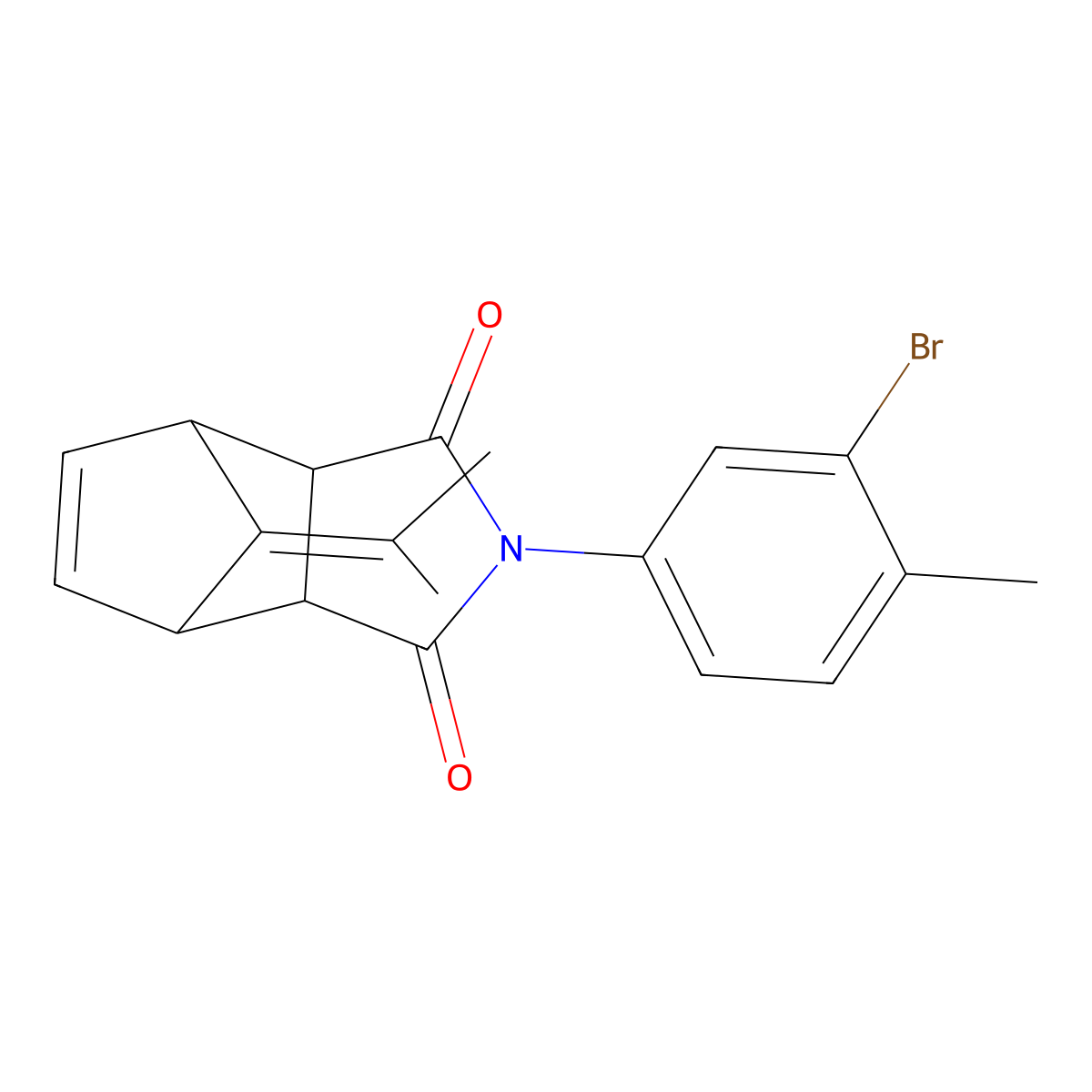 2-(3-bromo-4-methylphenyl)-8-(propan-2-ylidene)-3a,4,7,7a-tetrahydro-1H-4,7-methanoisoindole-1,3(2H)-dione molecular structure, CAS 433265-33-9