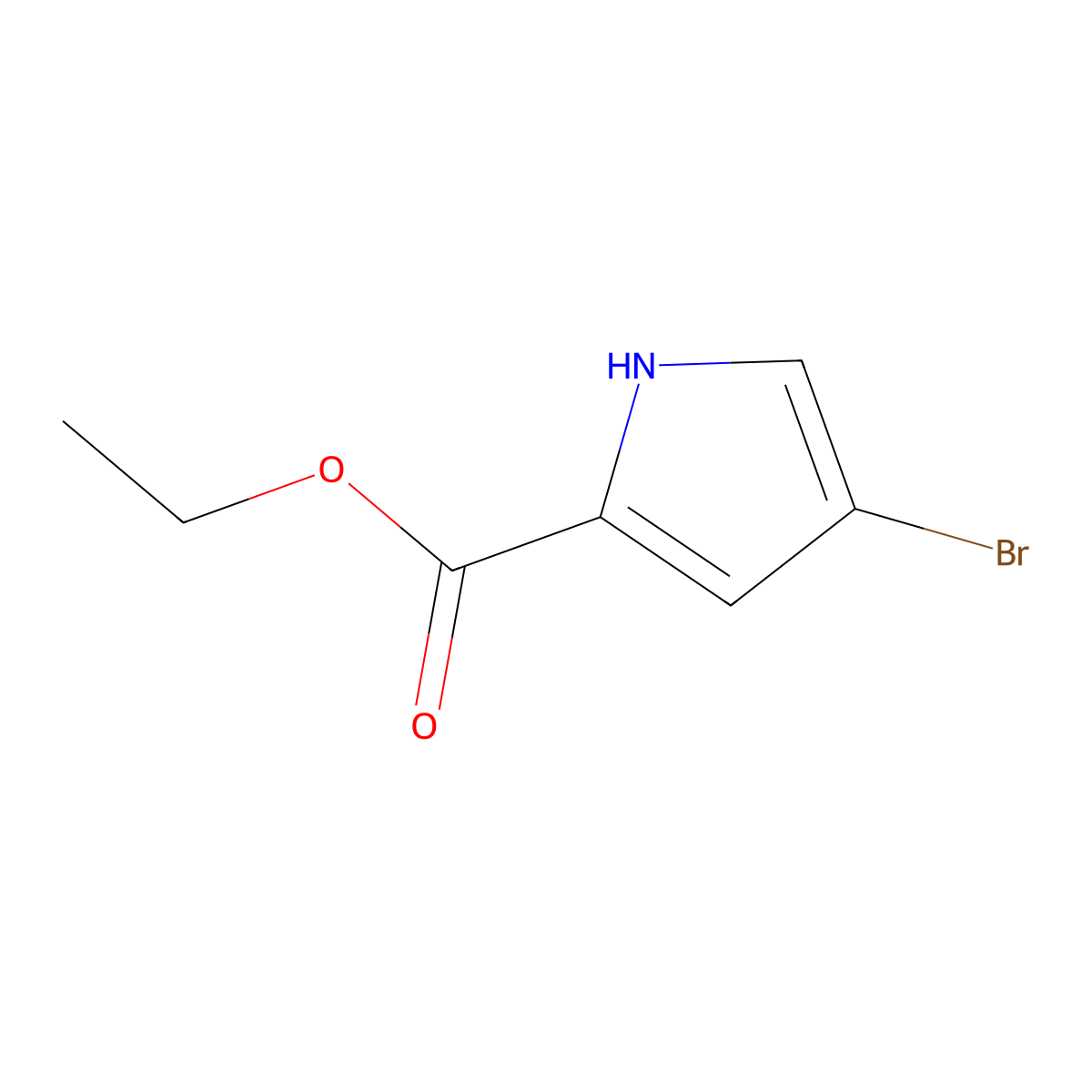 Ethyl 4-bromopyrrole-2-carboxylate molecular structure, CAS 433267-55-1