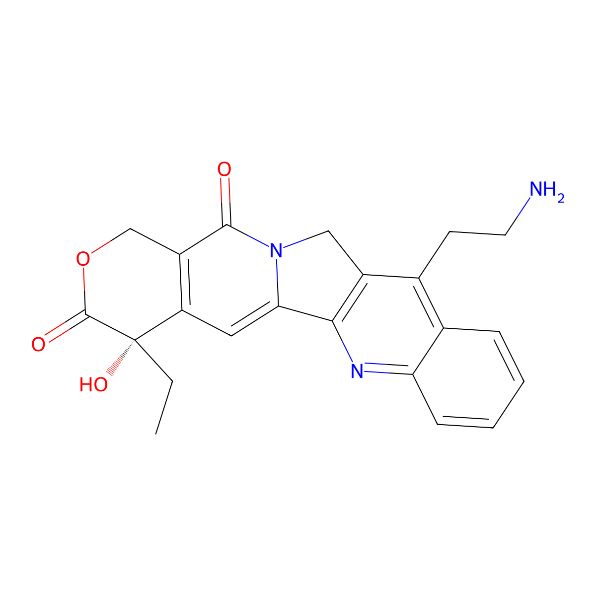 7-(2-Aminoethyl)camptothecin molecular structure, CAS 433284-40-3