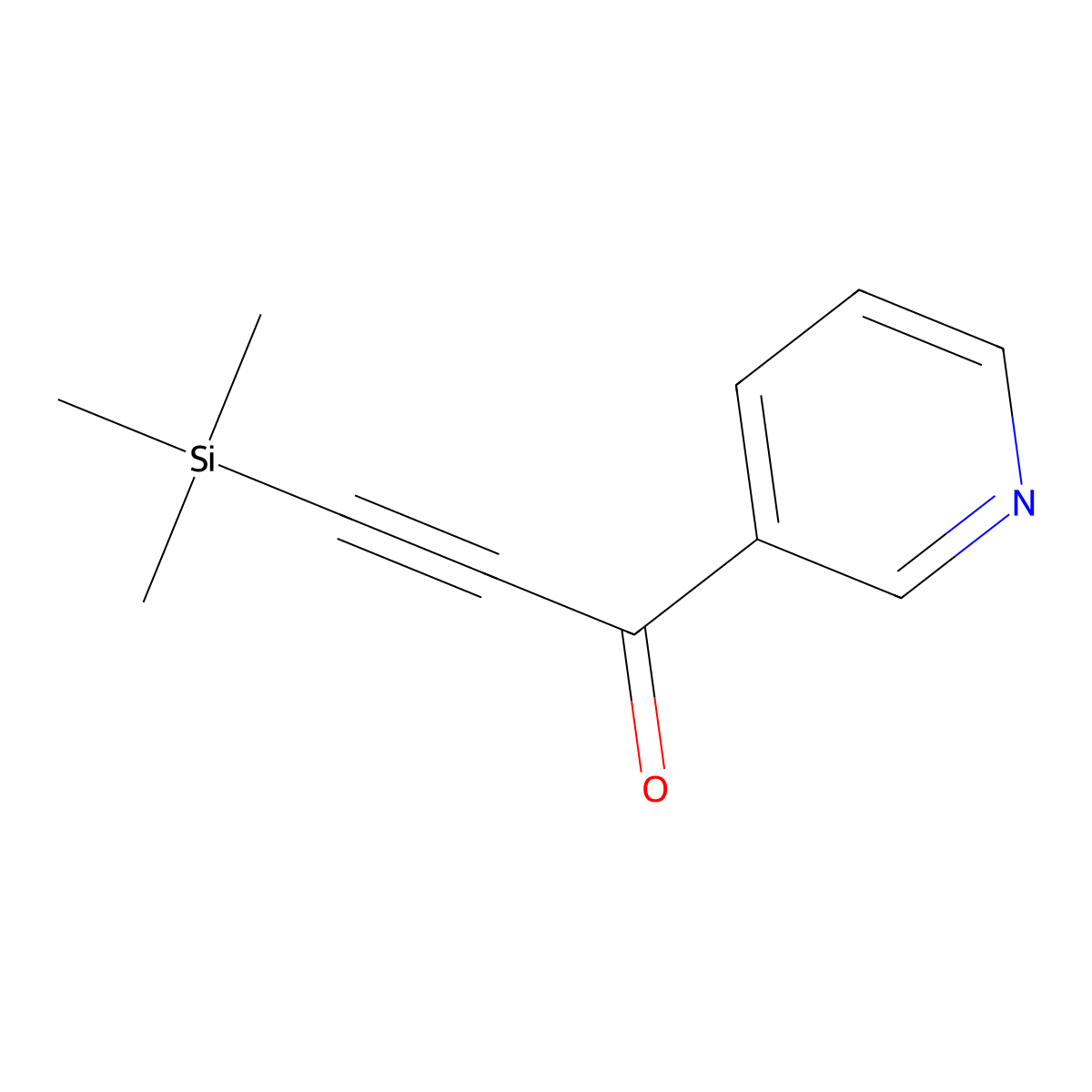 1-(Pyridin-3-yl)-3-(trimethylsilyl)prop-2-yn-1-one molecular structure, CAS 433292-23-0