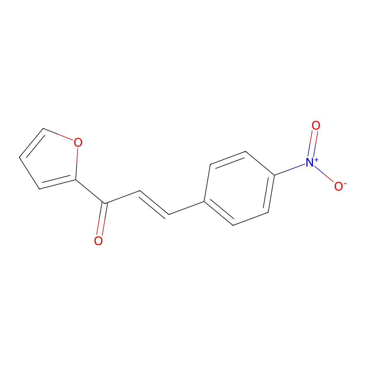 2-Propen-1-one, 1-(2-furanyl)-3-(4-nitrophenyl)- molecular structure, CAS 4333-14-6