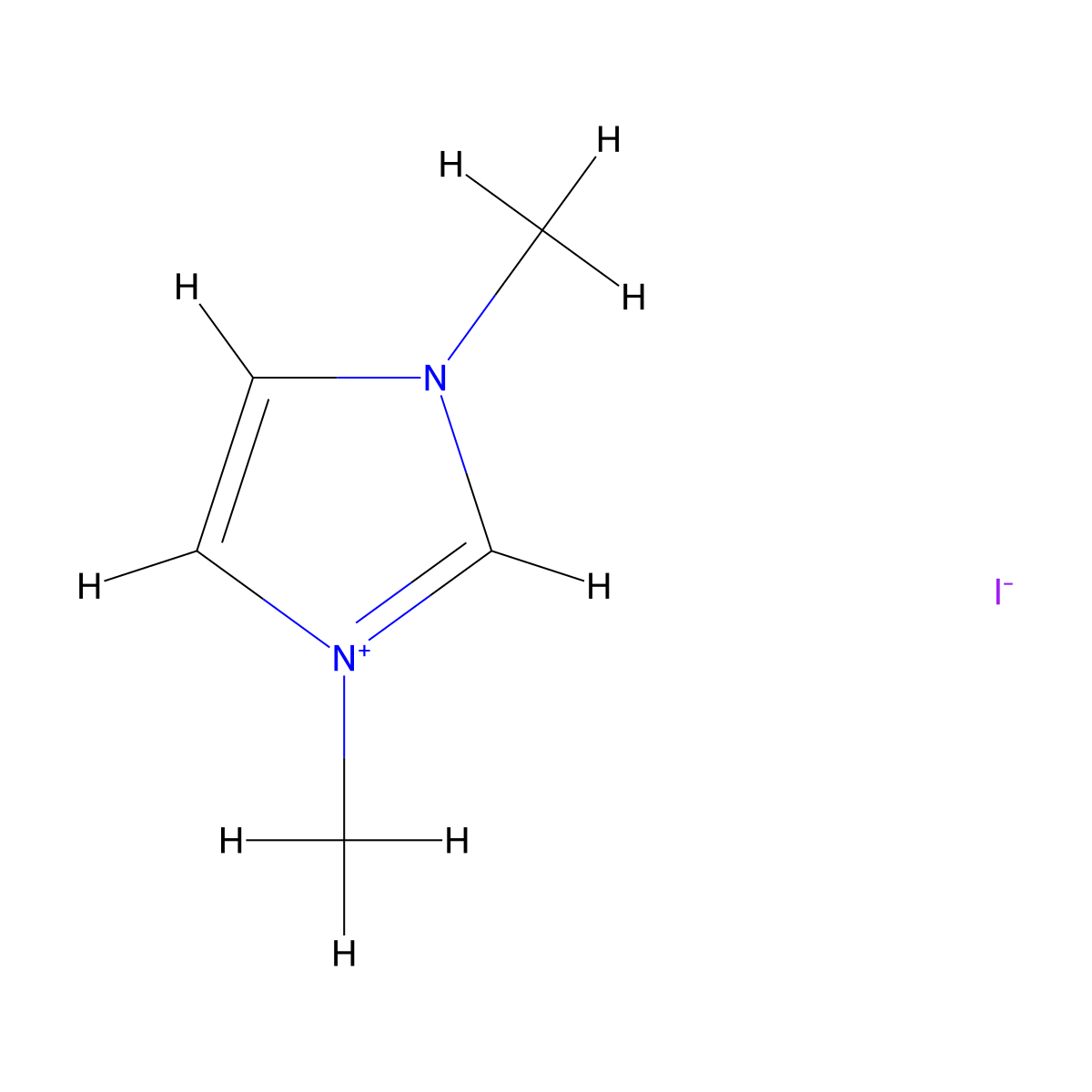 1,3-Dimethylimidazolium Iodide molecular structure, CAS 4333-62-4