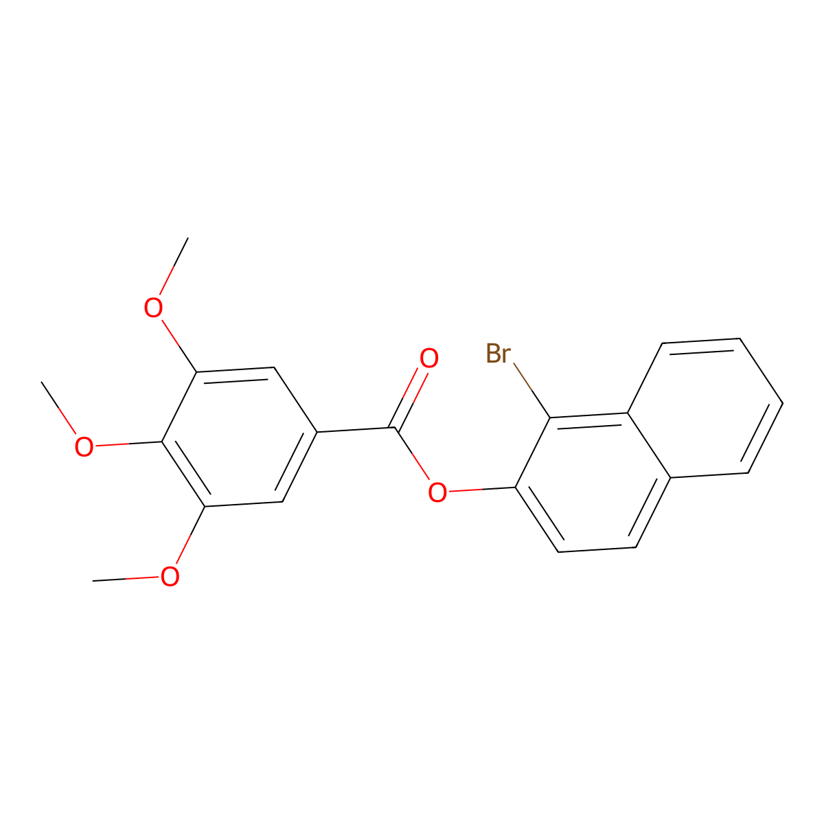 1-Bromo-2-naphthyl 3,4,5-trimethoxybenzoate molecular structure, CAS 433305-42-1