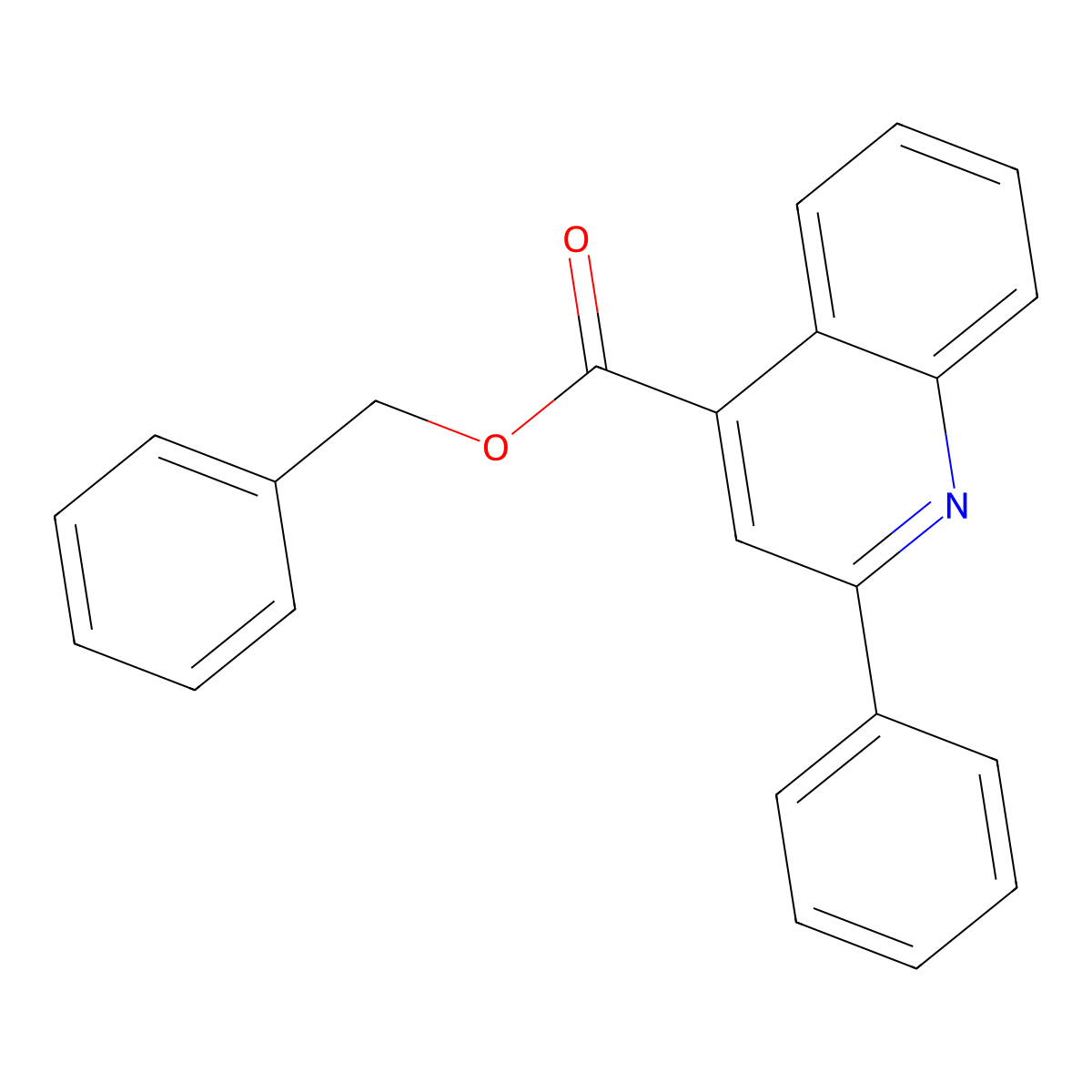 Benzyl 2-phenylquinoline-4-carboxylate molecular structure, CAS 433305-43-2