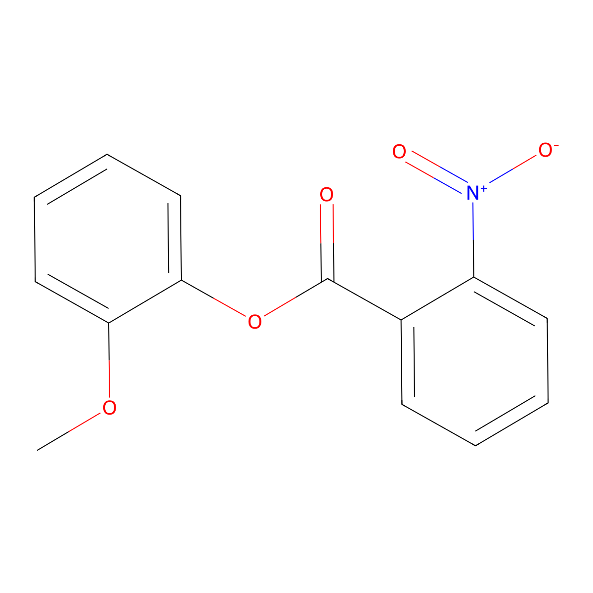 2-Methoxyphenyl 2-nitrobenzoate molecular structure, CAS 433305-48-7