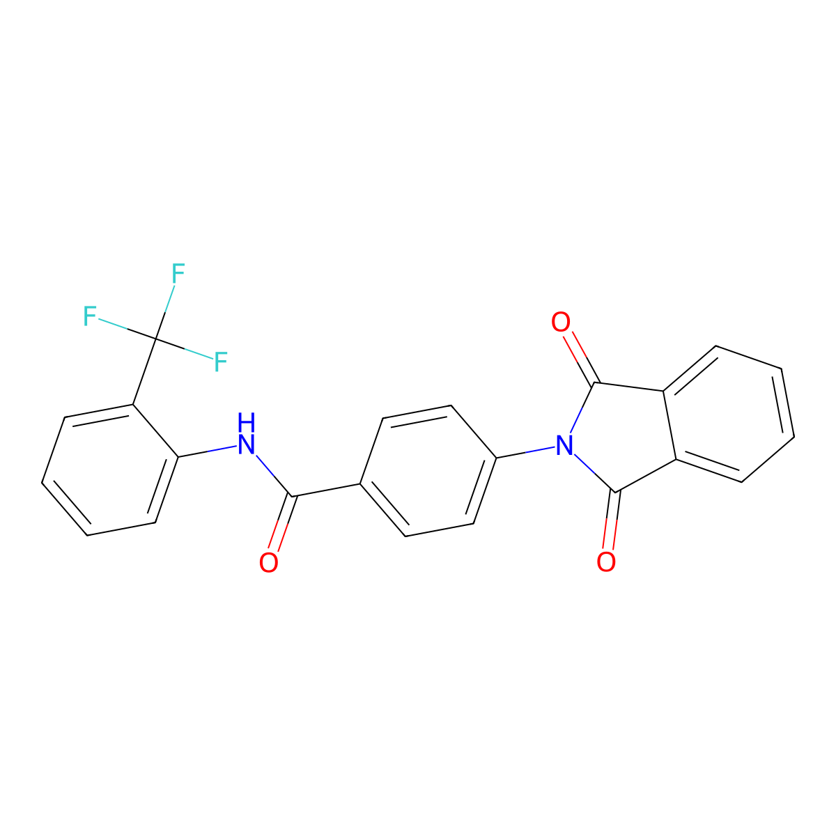 4-(1,3-dioxoisoindolin-2-yl)-N-(2-(trifluoromethyl)phenyl)benzamide molecular structure, CAS 433305-73-8