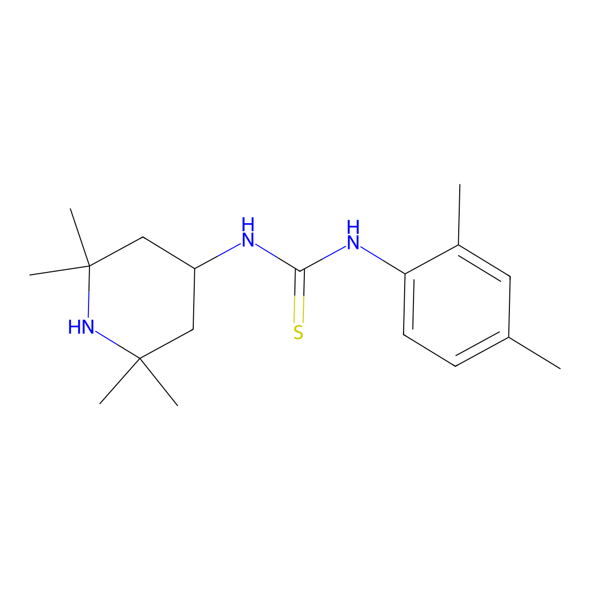 1-(2,4-Dimethylphenyl)-3-(2,2,6,6-tetramethylpiperidin-4-yl)thiourea molecular structure, CAS 433306-11-7