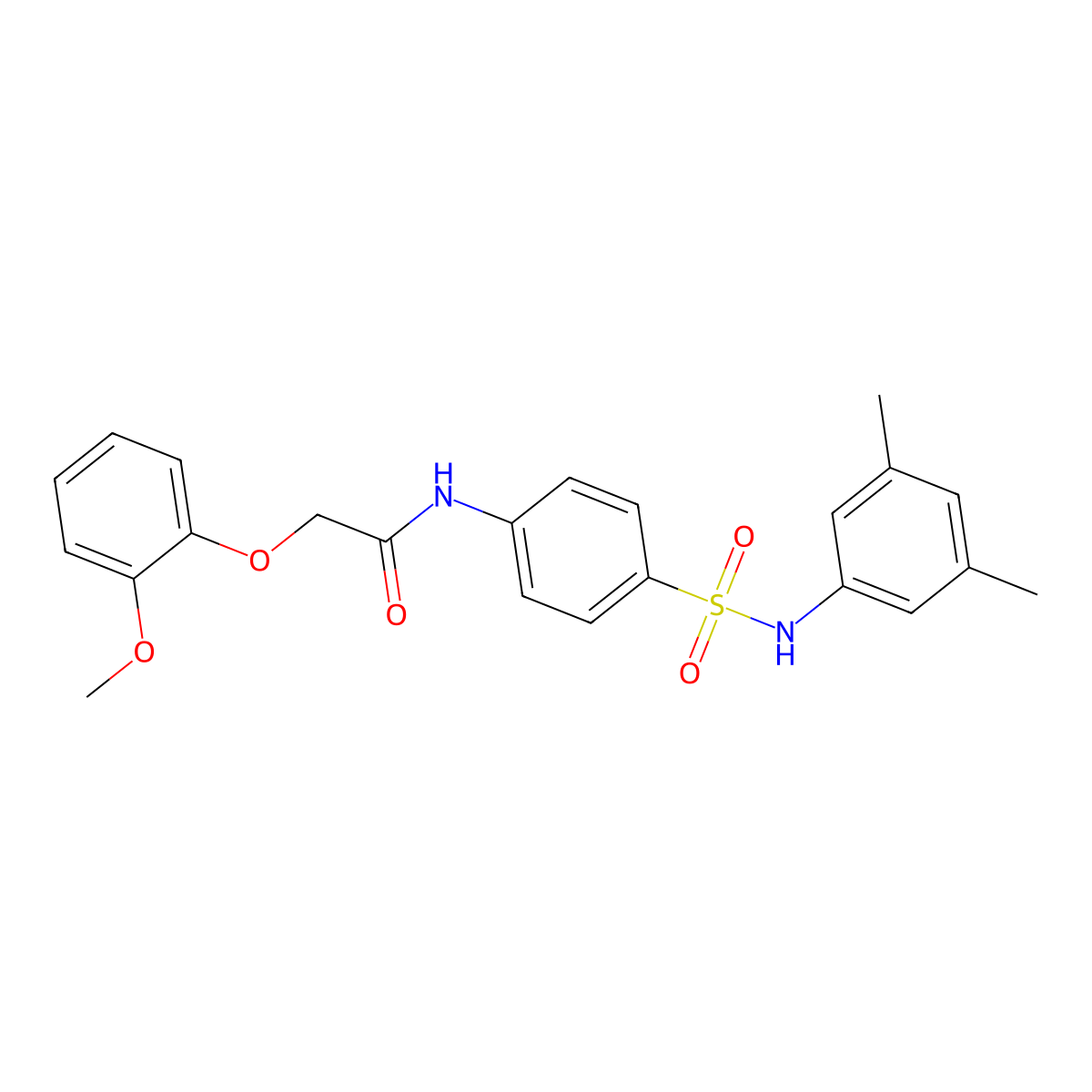 N-[4-[(3,5-dimethylphenyl)sulfamoyl]phenyl]-2-(2-methoxyphenoxy)acetamide molecular structure, CAS 433306-36-6